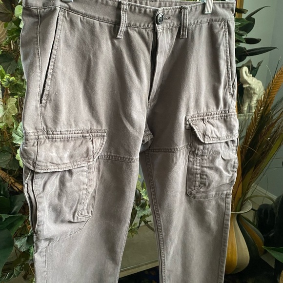 Armani Exchange Cargo Pants Mens Size 30 Grey Workwear Outdoor Utility Rugged - Picture 4 of 7